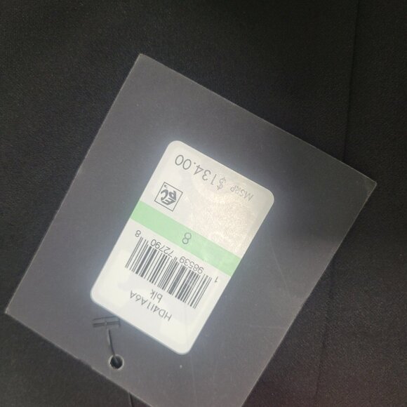 Halston NWT Sleek Black Formal Dress - Picture 5 of 11